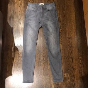Madewell High Riser Skinny Gray Jeans